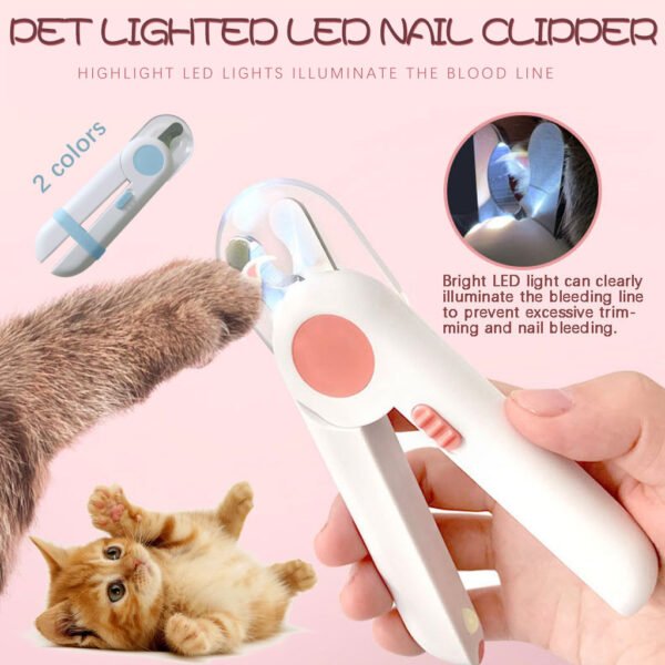 Coupe-griffes professionnel à LED pour chien et chat – sécurité et précision  / LED Light-Emitting Professional Pet Nail Clippers Dog Cat Cutter