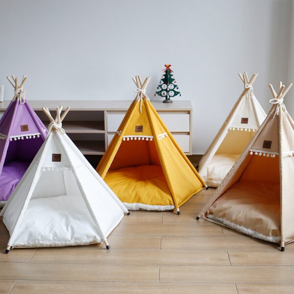 Tente tipi pour chien et chat – quatre saisons / Upgraded Version Four Seasons Pet Cat Dog Tent